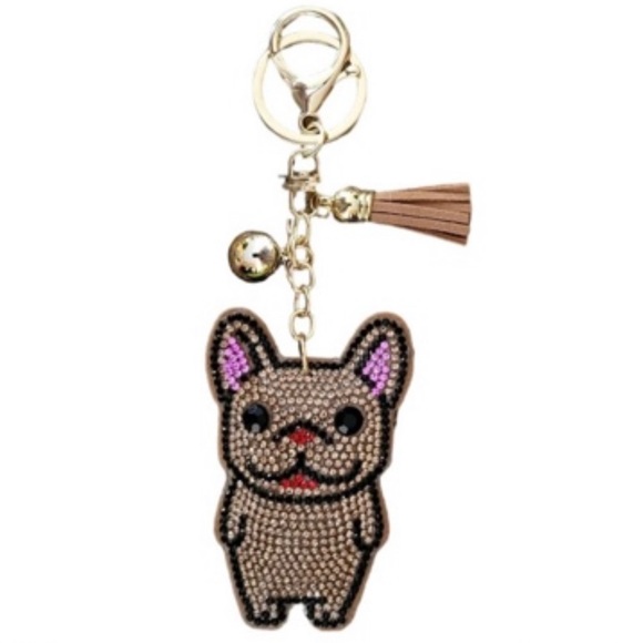 “French Bulldog” Popfizzy Rhinestone Keychain (NEW) - Picture 4 of 4